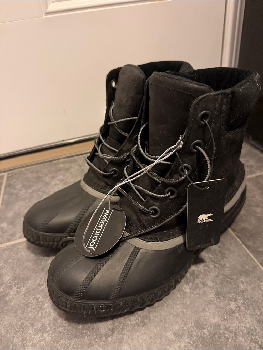 ❗️BN❗️Sorel Black Lace-Up Waterproof Snow Boots
